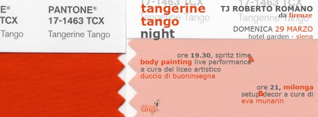 29 marzo: Oblivion Tangerine Milonga con tj Robi